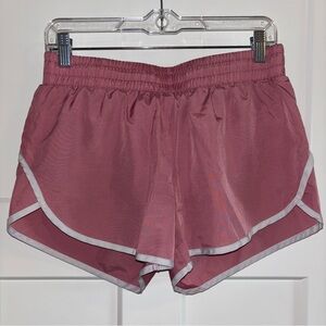 Athletic Works Pink and Gray Athletic Shorts Lightweight Elastic Waist